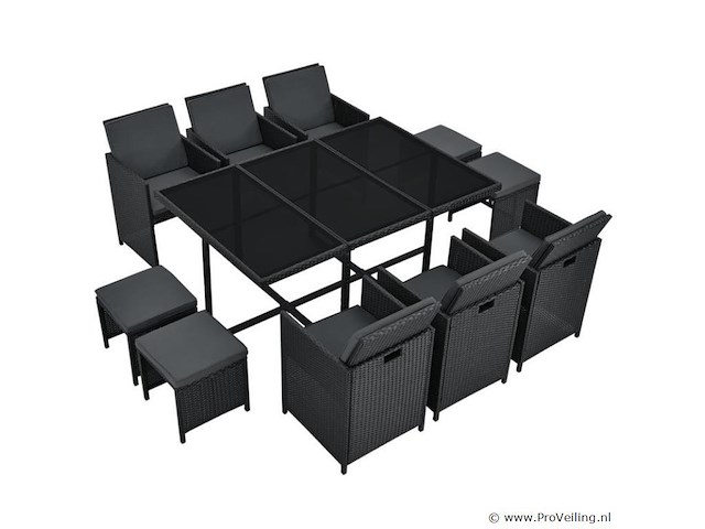 Polyrotan eetset baracoa xl - afbeelding 2 van  4