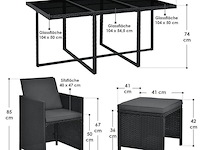 Polyrotan eetset baracoa xl - afbeelding 4 van  4