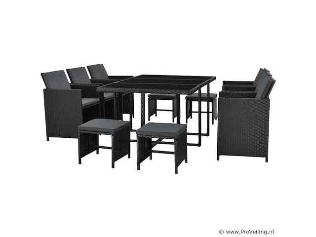 Polyrotan eetset baracoa xl - afbeelding 1 van  4