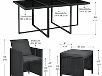 Polyrotan eetset baracoa xl - afbeelding 4 van  4