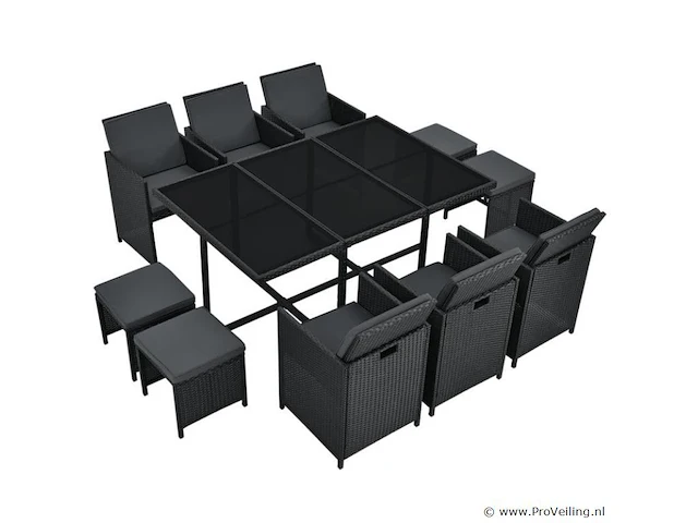 Polyrotan eetset baracoa xl - afbeelding 2 van  4