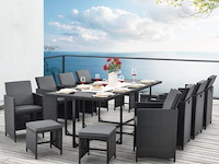 Polyrotan eetset baracoa xxl - afbeelding 7 van  14