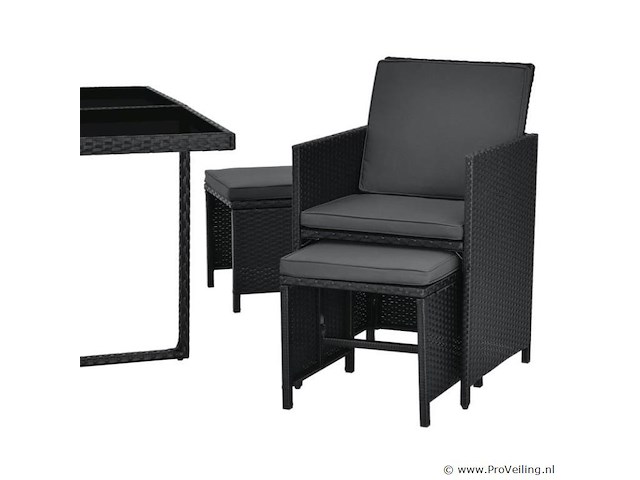 Polyrotan eetset baracoa xxl - afbeelding 8 van  14