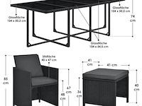 Polyrotan eetset baracoa xxl - afbeelding 11 van  14