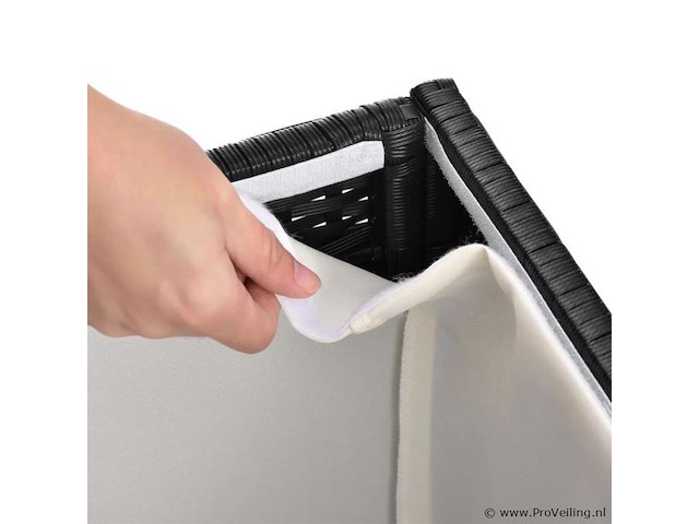 Polyrotan opbergbox ikaria 950 liter zwart - afbeelding 6 van  12