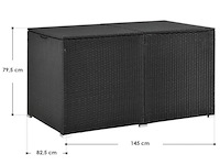 Polyrotan opbergbox ikaria 950 liter zwart - afbeelding 7 van  12