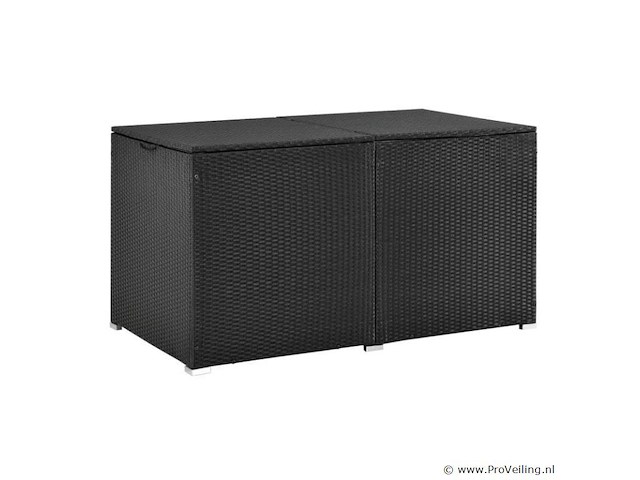 Polyrotan opbergbox ikaria 950 liter zwart - afbeelding 10 van  12