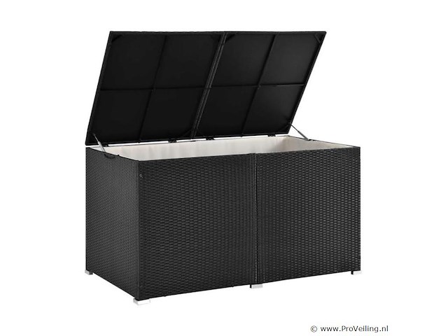 Polyrotan opbergbox ikaria 950 liter zwart - afbeelding 1 van  12