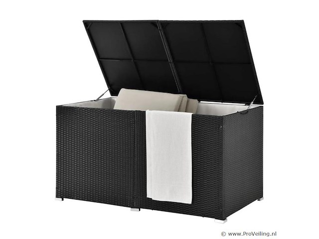 Polyrotan opbergbox ikaria 950 liter zwart - afbeelding 9 van  12