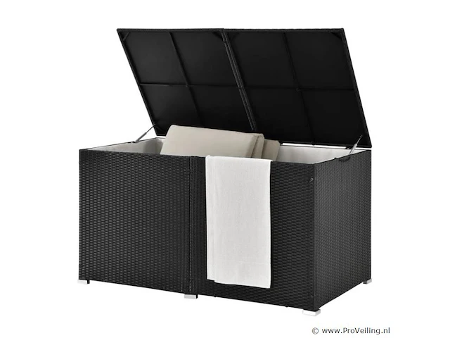 Polyrotan opbergbox ikaria 950 liter zwart - afbeelding 9 van  12