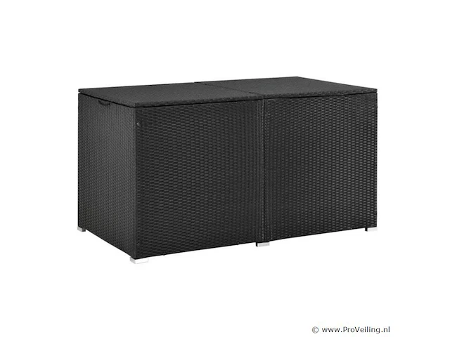 Polyrotan opbergbox ikaria 950 liter zwart - afbeelding 10 van  12