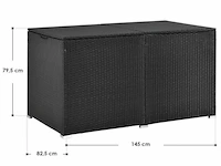 Polyrotan opbergbox ikaria 950 liter zwart - afbeelding 7 van  12