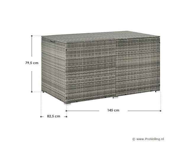 Polyrotan opbergbox ikaria 950 liter - afbeelding 3 van  5