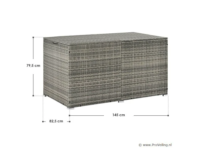 Polyrotan opbergbox ikaria 950 liter - afbeelding 3 van  5