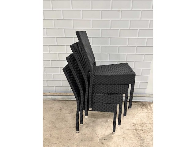 Polyrotan terrasstoel stapelbaar (30x) - afbeelding 4 van  5