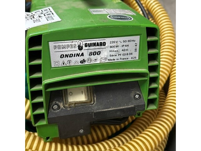Pomp met slangen, pompes guinard, ondina 800 - afbeelding 4 van  5