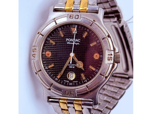 Pontiac 'himalaya' two-tone herenhorloge - afbeelding 1 van  8
