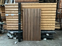 Poort met metalen frame in kozijn - 180x100 cm - afbeelding 1 van  4