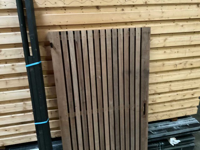 Poort met metalen frame in kozijn - 180x100 cm - afbeelding 2 van  4