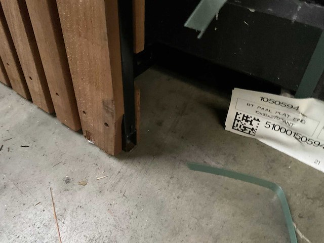 Poort met metalen frame in kozijn - 180x100 cm - afbeelding 4 van  4