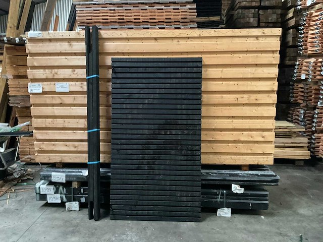 Poort met metalen frame in kozijn - 180x100 cm - afbeelding 1 van  3