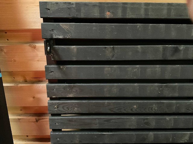 Poort met metalen frame in kozijn - 180x100 cm - afbeelding 1 van  2