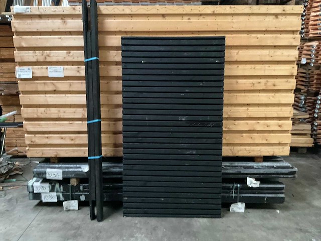 Poort met metalen frame in kozijn - 180x100 cm - afbeelding 2 van  2
