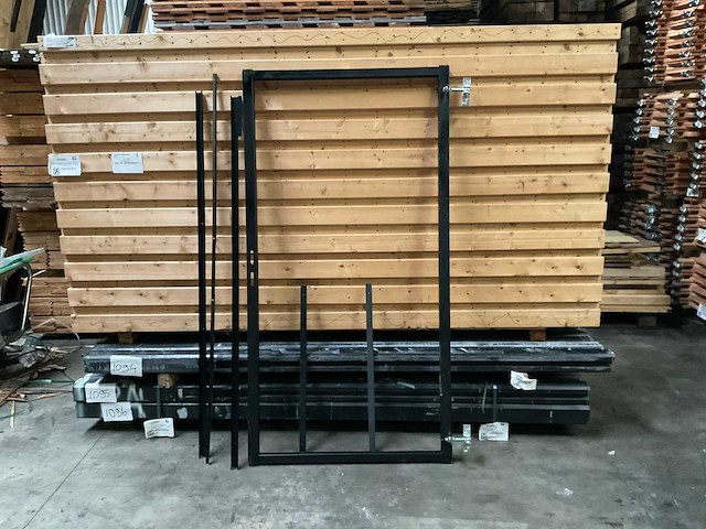 Poortframe met verstelbare scharnieren - 200x100 cm - afbeelding 1 van  7