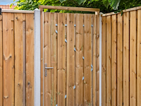 Poort/tuindeur 90x190cm, grenen groen geïmpregneerd
