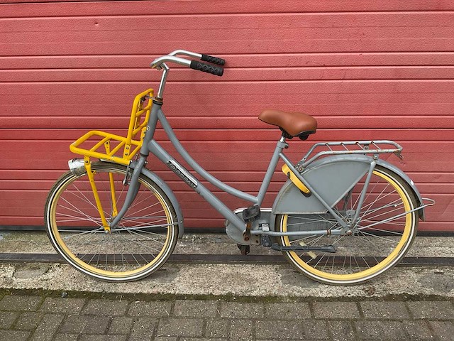 Popal grijs geel fiets - afbeelding 1 van  2