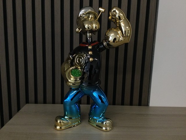 Popeye beeld, lior24, blauw/goud - afbeelding 1 van  3