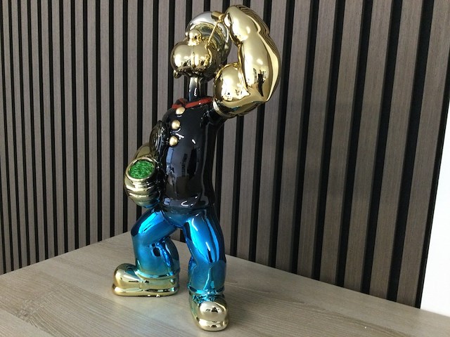 Popeye beeld, lior24, blauw/goud - afbeelding 3 van  3
