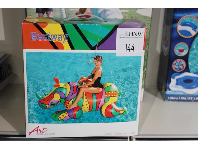 Popneushoorn bestway art, afm. 201 cm x 102 cm. - afbeelding 1 van  2