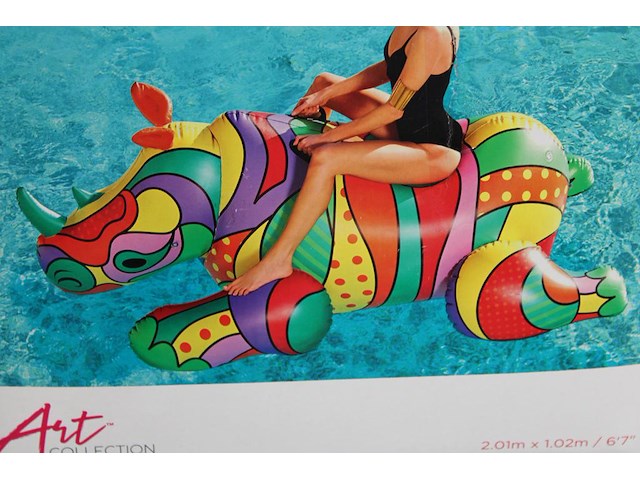 Popneushoorn bestway art, afm. 201 cm x 102 cm. - afbeelding 2 van  2