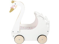 Poppenwagen zwaan houten speelgoed vanaf 3 jaar - afbeelding 3 van  3