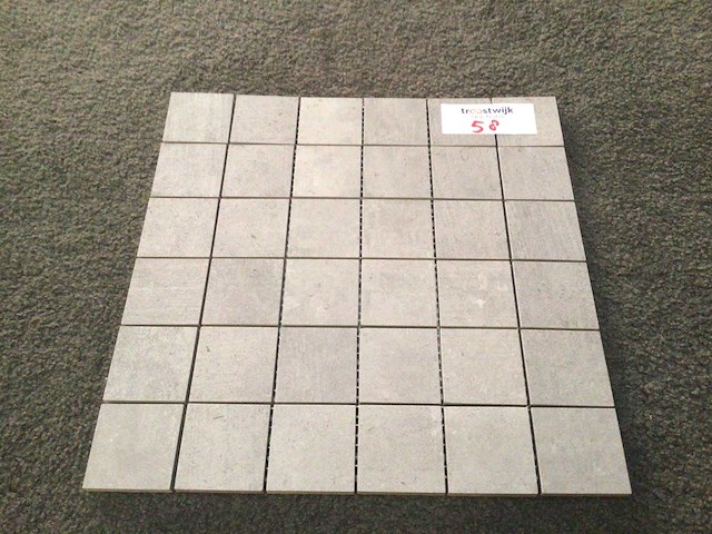 Porcelaingres urban grey mat mozaïektegel 30x30 cm 10,91 m² - afbeelding 1 van  4