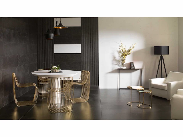 Porcelanosa magma black mat wandtegel 33,3x100 cm 30 m² - afbeelding 3 van  7