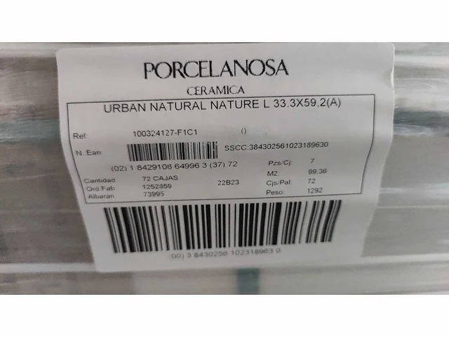 Porcelanosa urban natural wandtegel 33,3x59,2 cm 49,68 m² - afbeelding 1 van  9