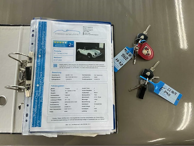 Porsche 911 carrera 3.2 cabriolet pure klasse uit 1985 handgeschakeld marge auto - afbeelding 14 van  34