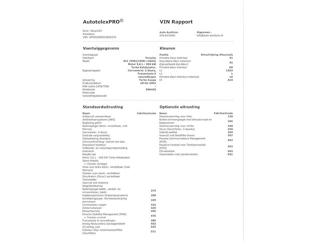 Porsche 996 turbo 3.6 420pk 2001 automaat - afbeelding 9 van  18
