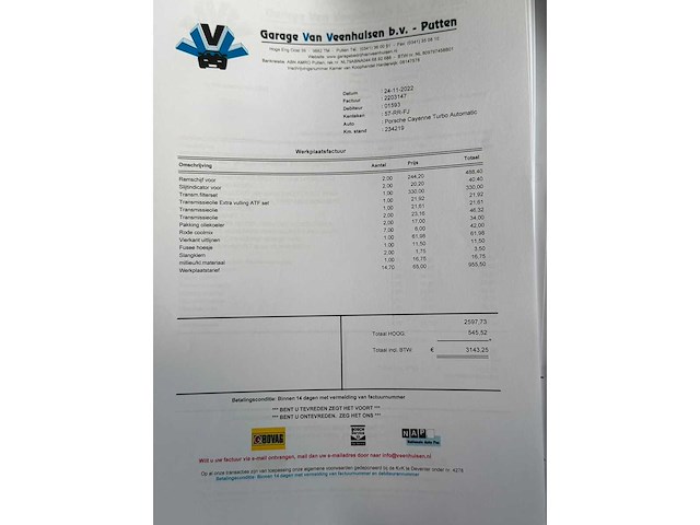Porsche cayenne 4.5 turbo 57-rr-fj - afbeelding 9 van  37