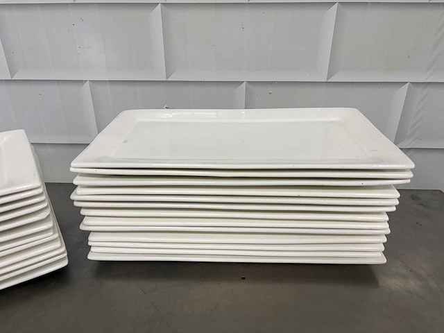 Porselein - bord/ schaal (25x) - afbeelding 2 van  2
