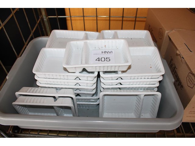 Porseleinen frietbakjes 28 stuks. - afbeelding 1 van  2