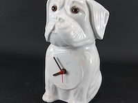 Porseleinen hond als klok - afbeelding 1 van  5