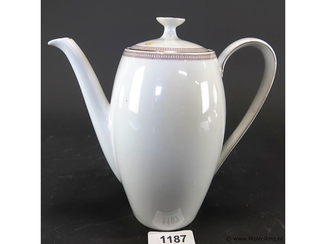 Porseleinen koffiepot - afbeelding 1 van  5