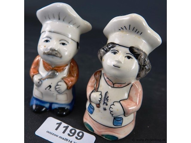 Porseleinen peper en zoutstel - afbeelding 2 van  5