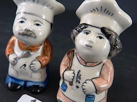 Porseleinen peper en zoutstel - afbeelding 2 van  5