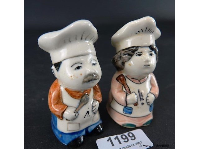 Porseleinen peper en zoutstel - afbeelding 3 van  5