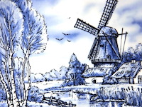 Porseleinen sierbord - afbeelding 3 van  5