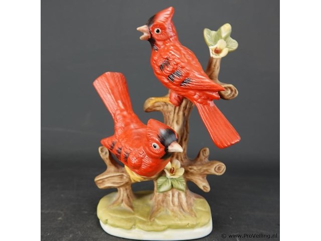 Porseleinen tak met vogeltjes - afbeelding 2 van  5